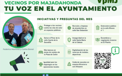 Las 7 preguntas de «Vecinos por Majadahonda» y respuestas del PP: Parque de Colón, Cristo de los Remedios, carretera Pozuelo, deportes minoritarios, gasto publicidad, podas y Ley del Suelo