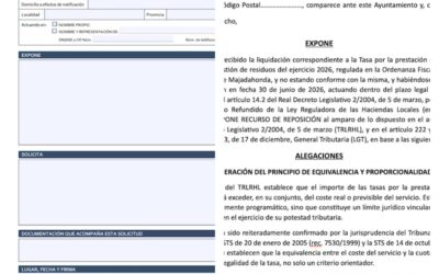 El recurso de «Vecinos por Majadahonda» a la Tasa de Basuras: todos los pasos y documentos que hay que aportar