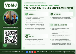 «Vecinos por Majadahonda» pregunta por las incidencias vecinales y el PP responde: Punto Limpio, malos olores, piscina y reductores de velocidad